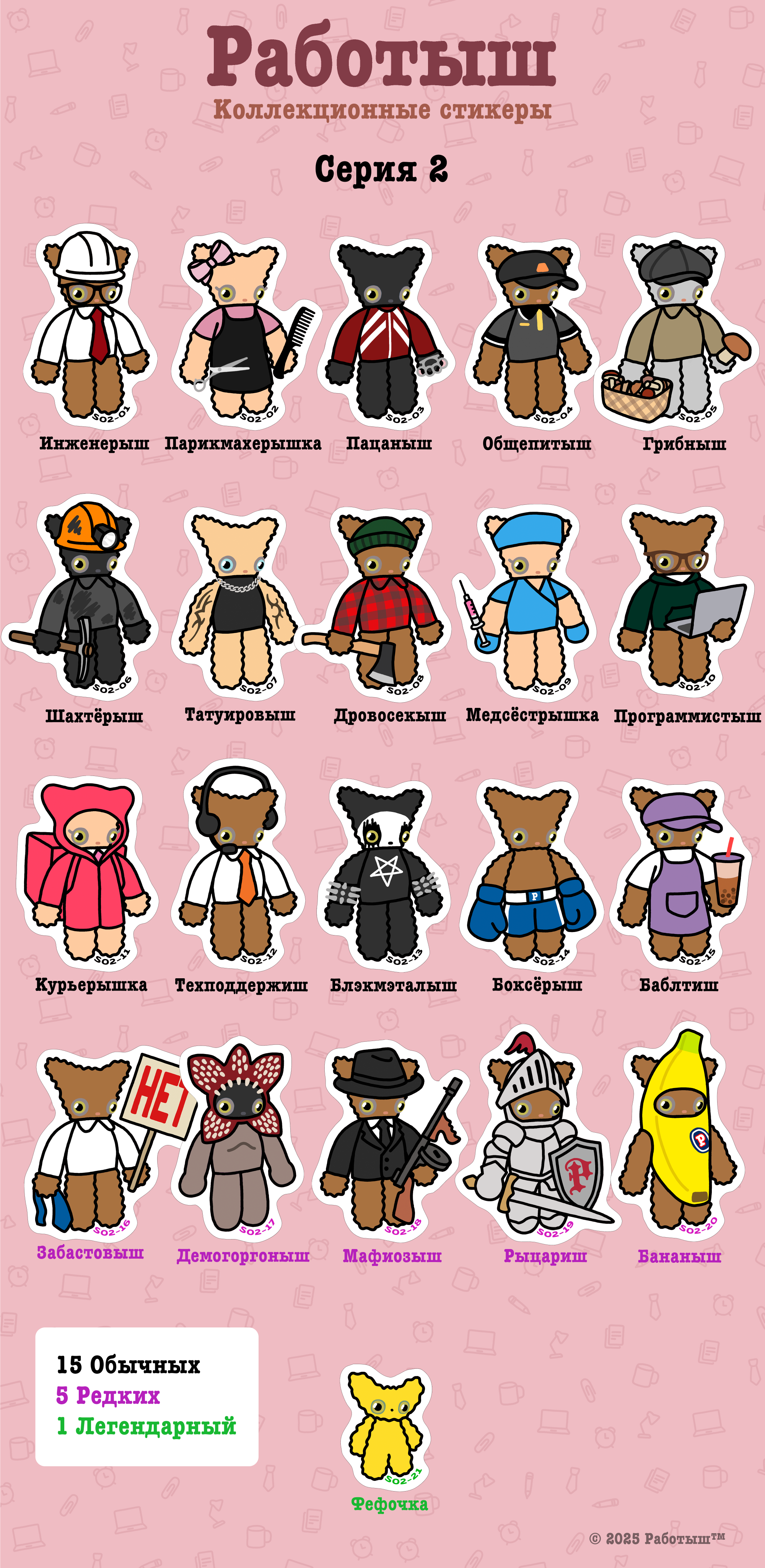 Стикеры Работыш — Серия 2
